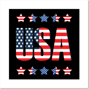 USA T-Shirt Posters and Art